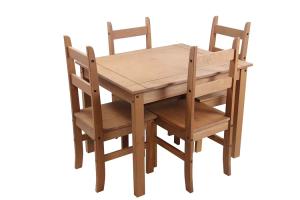 ARTENA JGO.COMEDOR BELLA/SOFIA 4 SILLAS 1.10 CERA