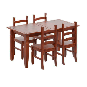 ARTENA JGO.COMEDOR TORNEADO 4 SILLAS MESA 1.2 CERA