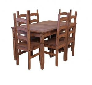 ARTENA JGO.COMEDOR TORNEADO 6 SILLAS MESA 1.4 CERA