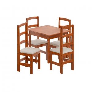 ARTENA JGO.COMEDOR PATRICIA 4 SILLAS TAPIZADAS PU