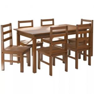 ARTENA JGO.COMEDOR BELLA/SOFIA 6 SILLAS 1.50 CERA