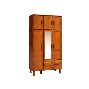 ARTENA CASUAL PLACARD MADERA 3 PUERTAS 2 CAJONES 1 ESPEJO