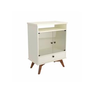 DALLA COSTA RACK BAR 2 PUERTAS VIDRIO 1 CAJON C/RUEDAS R219