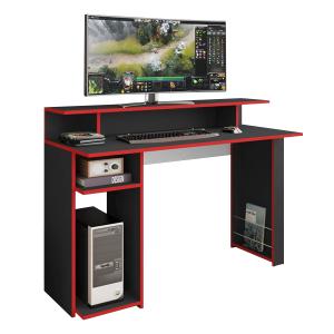 DELTA ESCRITORIO GAMER NEGRO ROJO