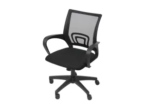 DONNA SILLA GIRATORIA RESP.MESH NEGRA  C/BASE DE PLASTICO