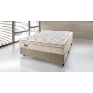 ECOFLEX SOMMIER CAMA BEIGE P/D80 VEL LISO 138x188x25