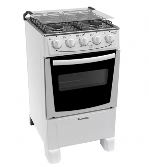 JAMES COCINA MOD.C105 S/GAS 4H BLANCA/NEGRA/TITANIUM