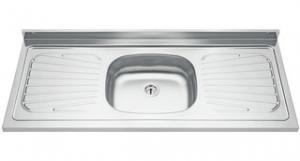PATRIA PILETA ACERO INOXIDABLE PIA 120 BASE MADERA