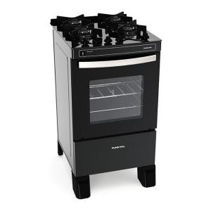 PUNKTAL COCINAS A GAS AGILE 4 HOR.NEGRA MESADA EN VIDRIO GL4