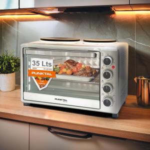 PUNKTAL HORNO ELECTRICO 35 L.INOX PK36L 2 DISCOS