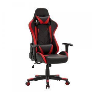 SILLA ESCRITORIO GAMER ROJA Y NEGRA AJUSTABLE Y2410