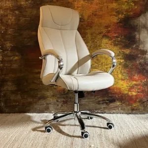 SILLA OFICINA EJECUTIVA MARRON CLARO PU RT-359