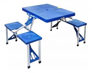 SZAMES MESA DE CAMPING C/ASIENTO AZUL DE ALUMUNIO
