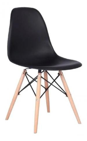 SZAMES SILLA NEGRA ASIENTO PP PIES RETRO EAMES 83181